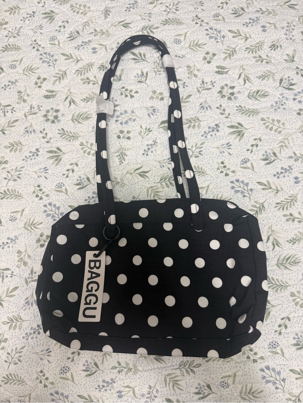 BAGGU x Urban Outfitters Black & White Polka Dot Bowler - Limited Edition - NWT